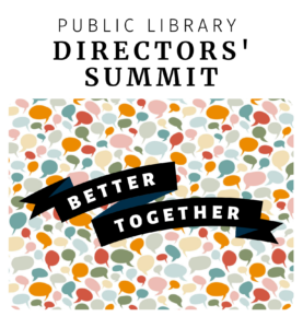 logo for the public library directors summit 2022