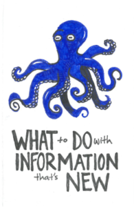 a blue octopus accompanies the words 